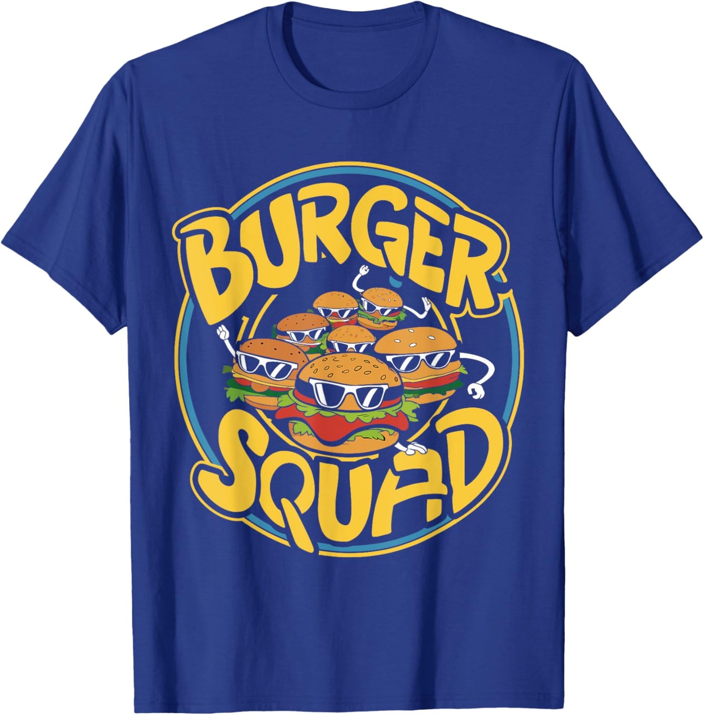 Burger Squad Funny Cheeseburger Lover Food Hamburger Crew T-Shirt - T-Shirt | Royal