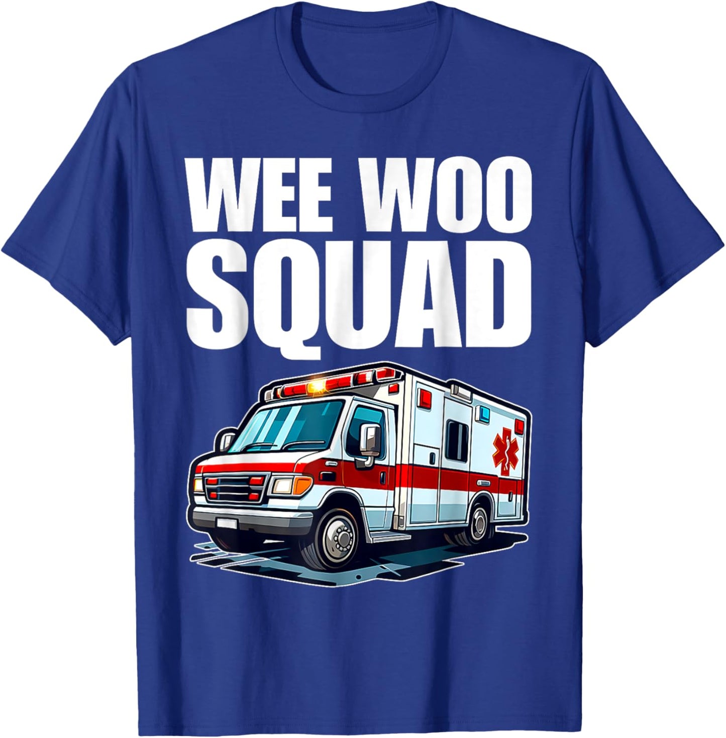 Wee Woo Squad Funny Ambulance EMT Humor For Kids T-Shirt - T-Shirt | Royal