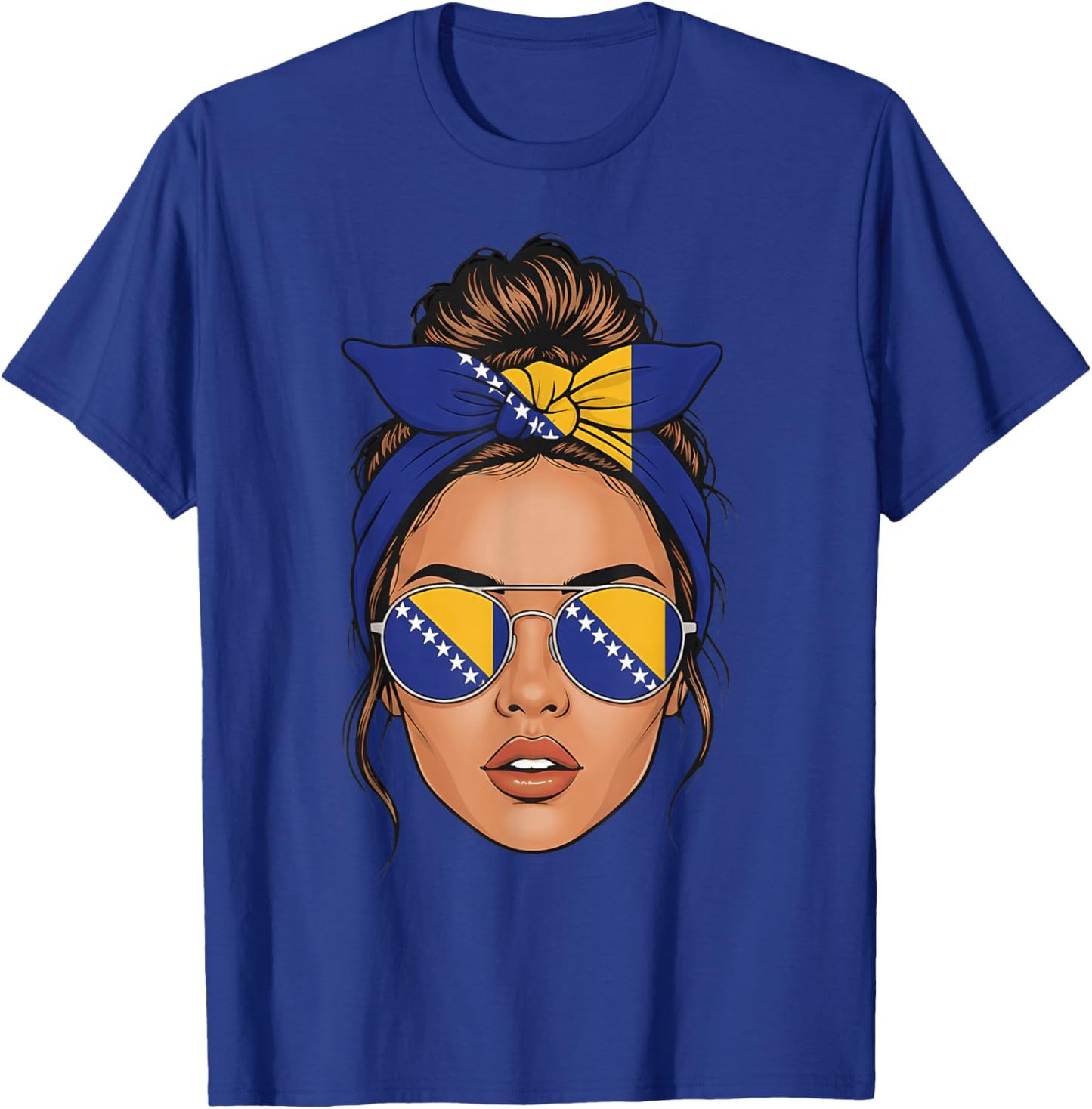 Bosnia and Herzegovina Roots Bosnian Flag T-Shirt - T-Shirt | Royal