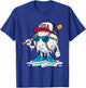 Baseball Drip American Flag for Boys Kids Youth 4th of July T-Shirt - T-Shirt | Royal