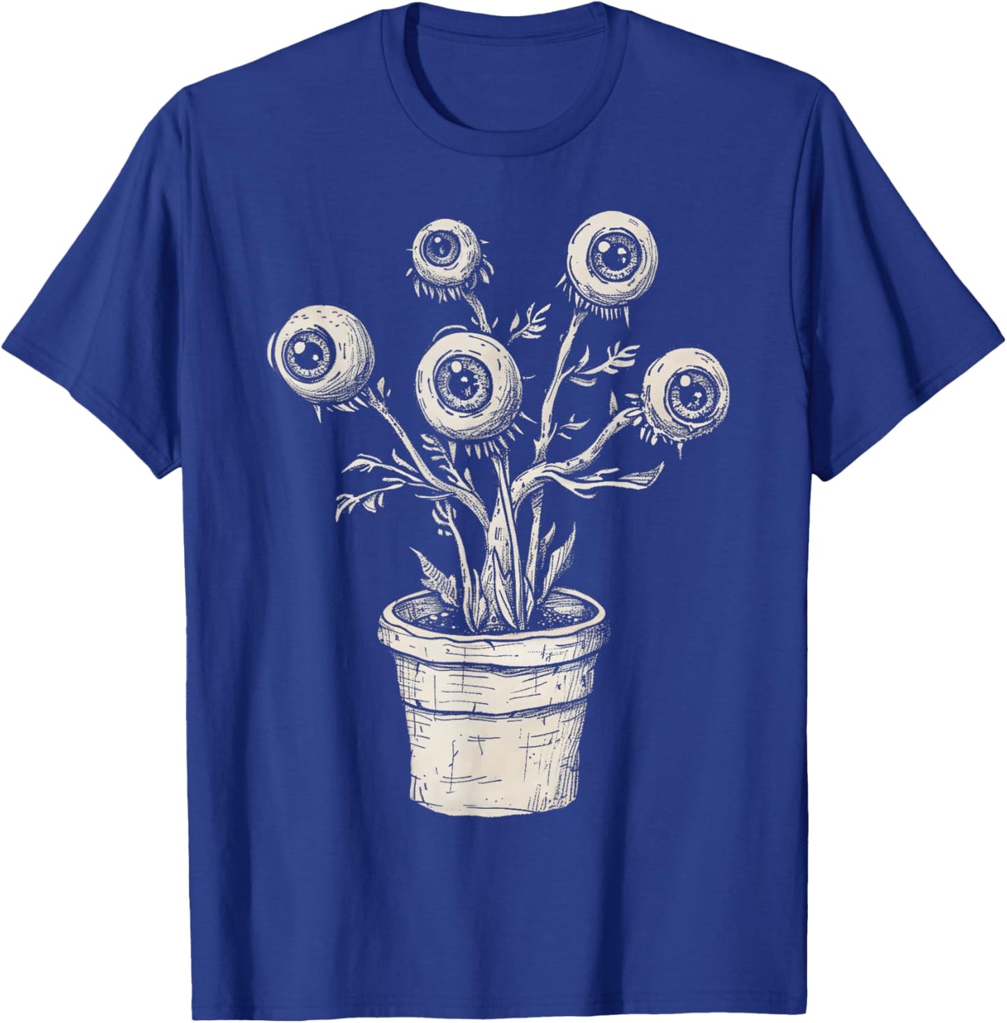 Eyes Eyeballs Plant Weird Goth Grunge Odd Strange Aesthetic T-Shirt - T-Shirt | Royal