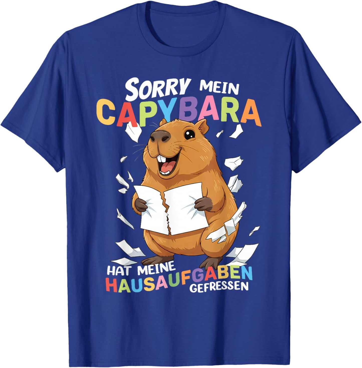 Sorry Mein Capybara Hat Meine Hausaufgaben Gefressen T-Shirt - T-Shirt | Royal