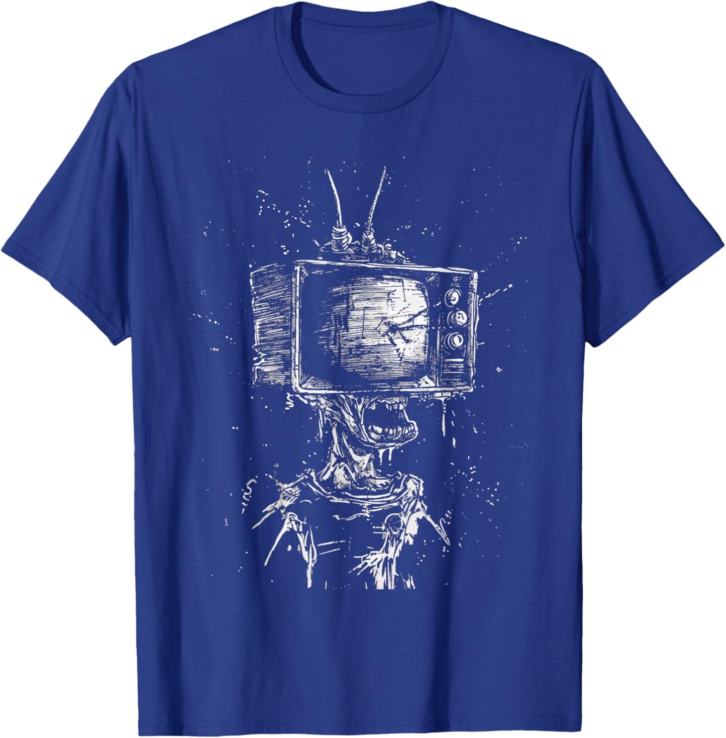 Weird Grunge TV Head Art Alt Odd Strange Goth Aesthetic T-Shirt - T-Shirt | Royal