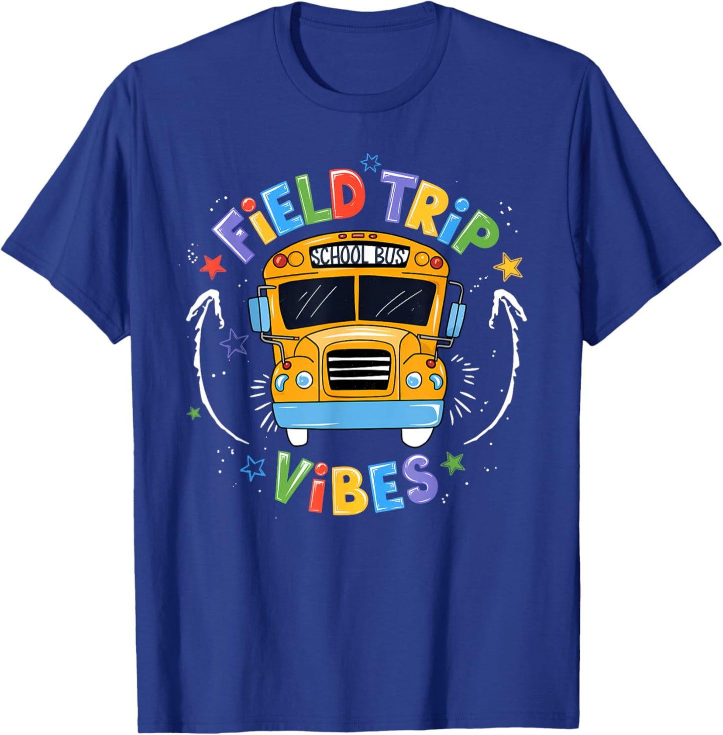 Field Trip Vibes Fun Day Bus Field Day Let The Games Begin T-Shirt - T-Shirt | Royal