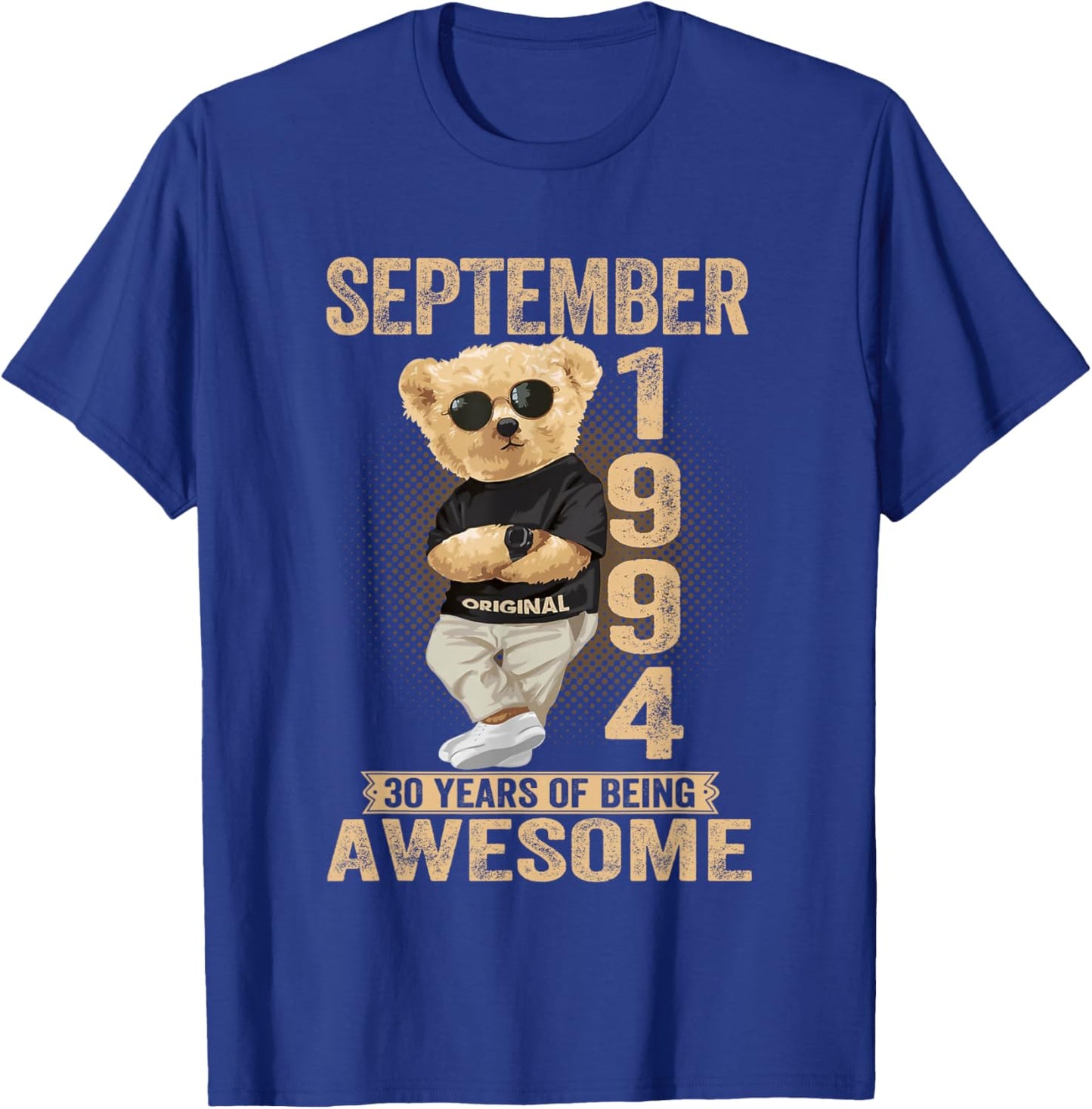 September 31th Birthday Men Women 1994 Awesome Teddy Bear T-Shirt - T-Shirt | Royal