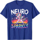 Neurodivergent Neurosparkly Neurodivergence Unicorn ADHD T-Shirt - T-Shirt | Royal