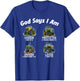 Bible Verse God Says I Am Tractor Truck Toddler Kids Farm T-Shirt - T-Shirt | Royal