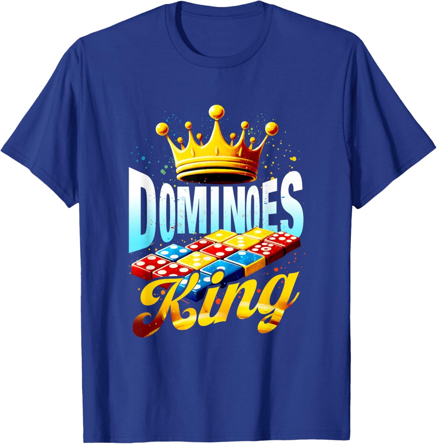 Dominoes King Domino Player Domino Lover Tile Game Champion T-Shirt - T-Shirt | Royal