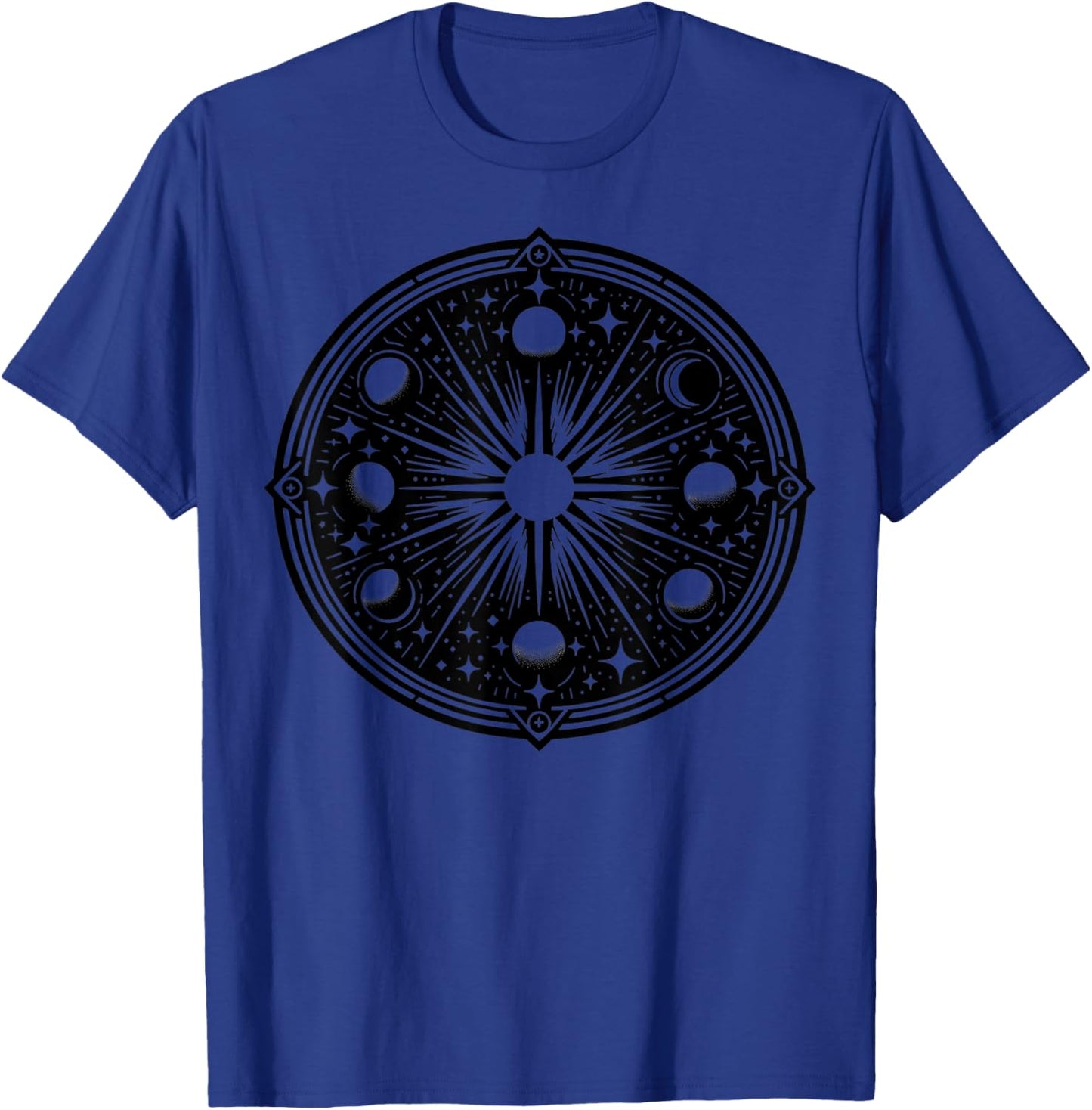 Celestial Moon Phases Design Cosmic Lunar Vibes T-Shirt - T-Shirt | Royal