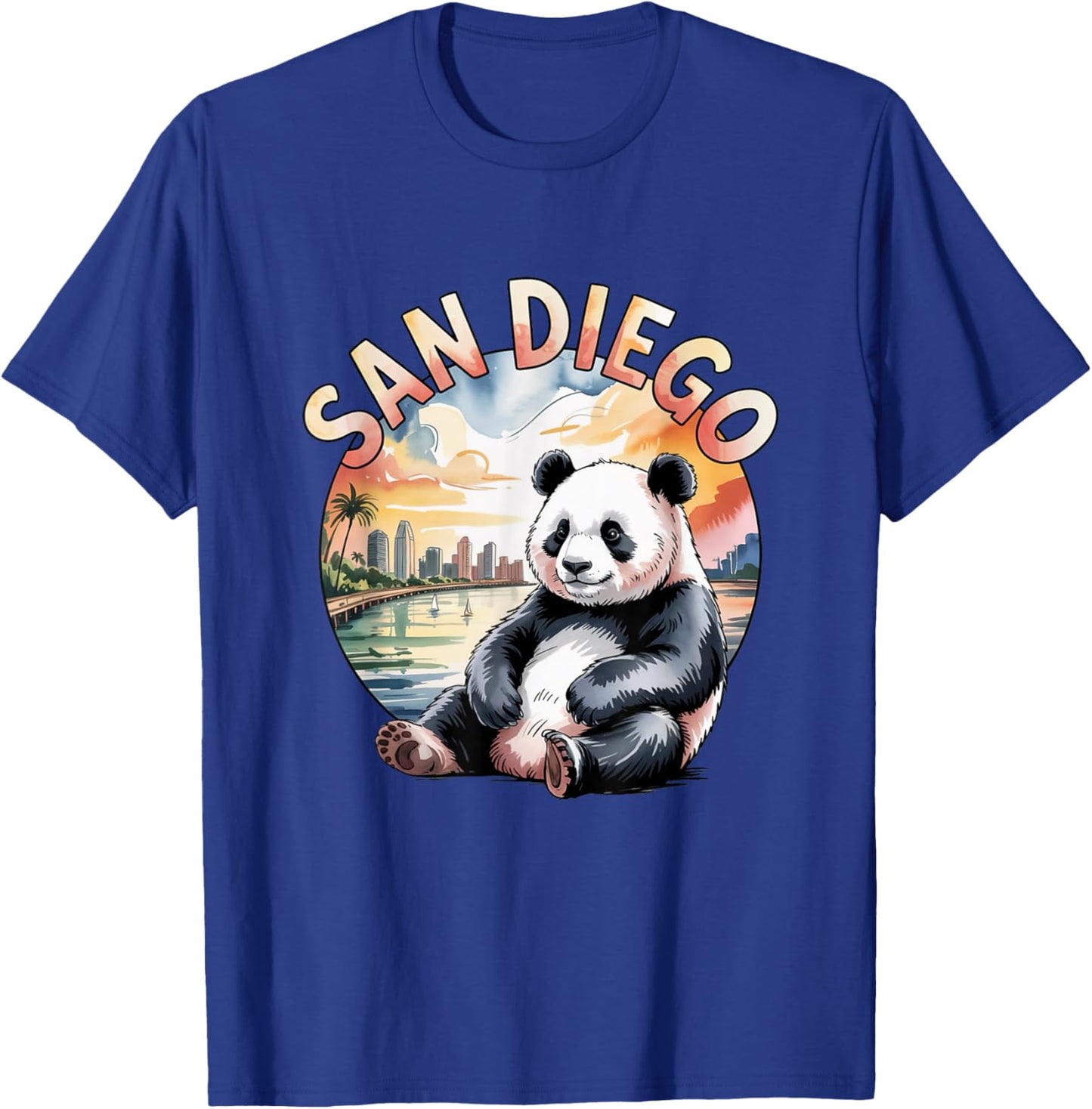 San Diego Panda Cute Animal City Zoo Park T-Shirt - T-Shirt | Royal
