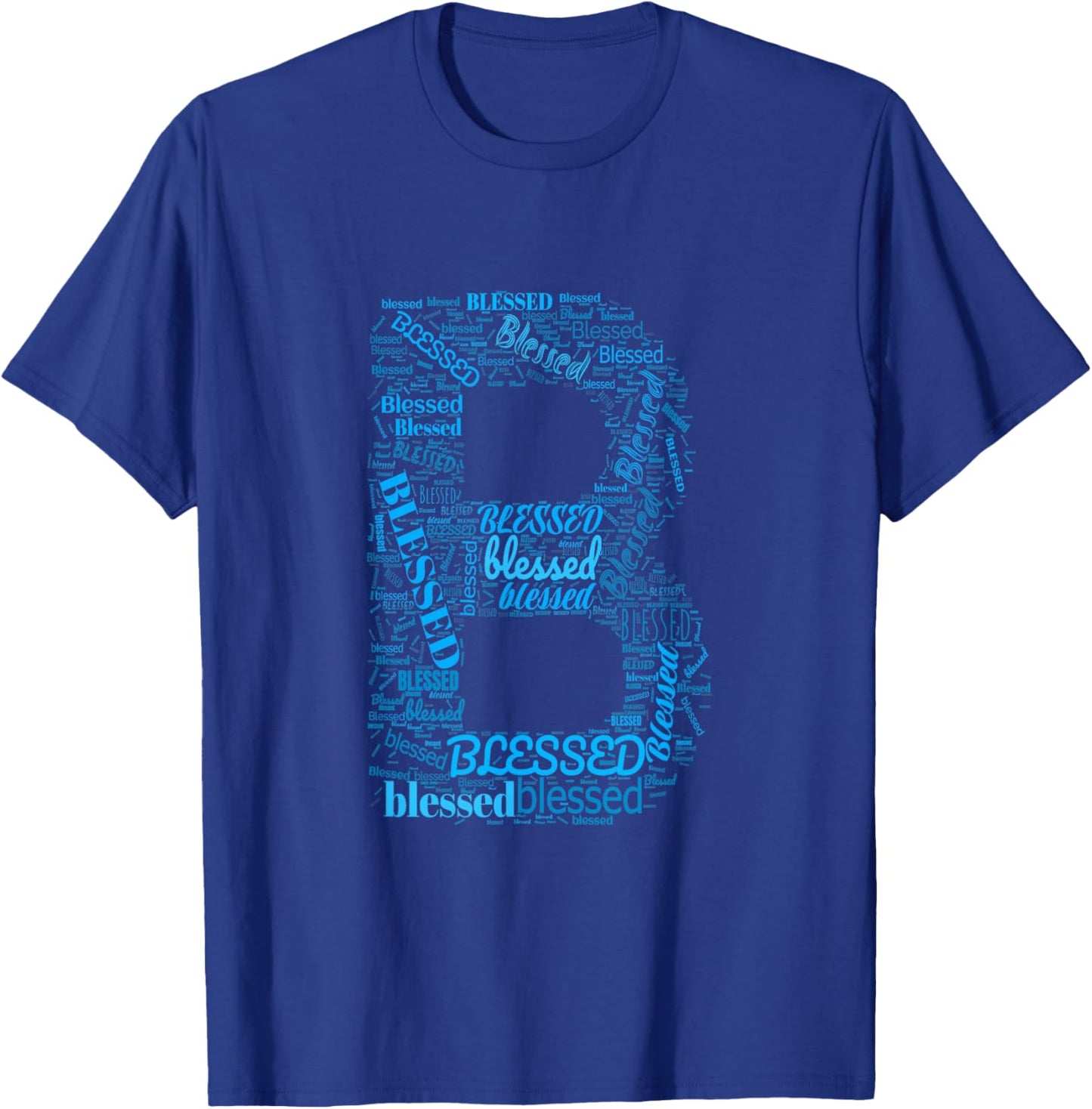 Blue B - Blessed In Countless Ways Blue Graphic T-Shirt - T-Shirt | Royal