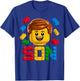 Family Son Master Builder Building Brick Blocks Boy Kids T-Shirt - T-Shirt | Royal