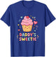 Daddy's Sweetie Funny Dad from Daughter Cupcake Father's Day T-Shirt - T-Shirt | Royal