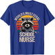World's Most Feral School Nurse Cute Retro Vintage Raccoon T-Shirt - T-Shirt | Royal