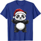 Panda Santa Hat Christmas Boys Girls Kids Panda Lover Pajama T-Shirt - T-Shirt | Royal