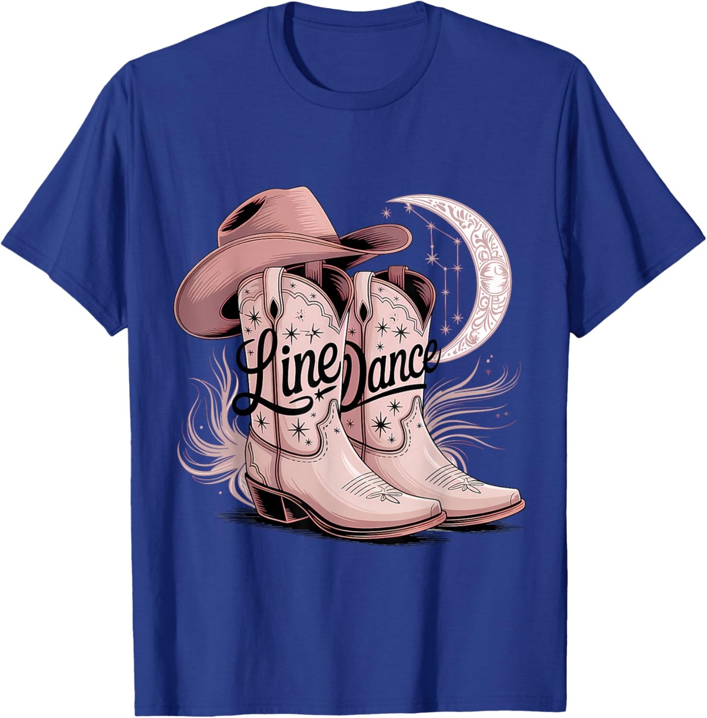 Line Dance Cowboystiefel T-Shirt - T-Shirt | Royal