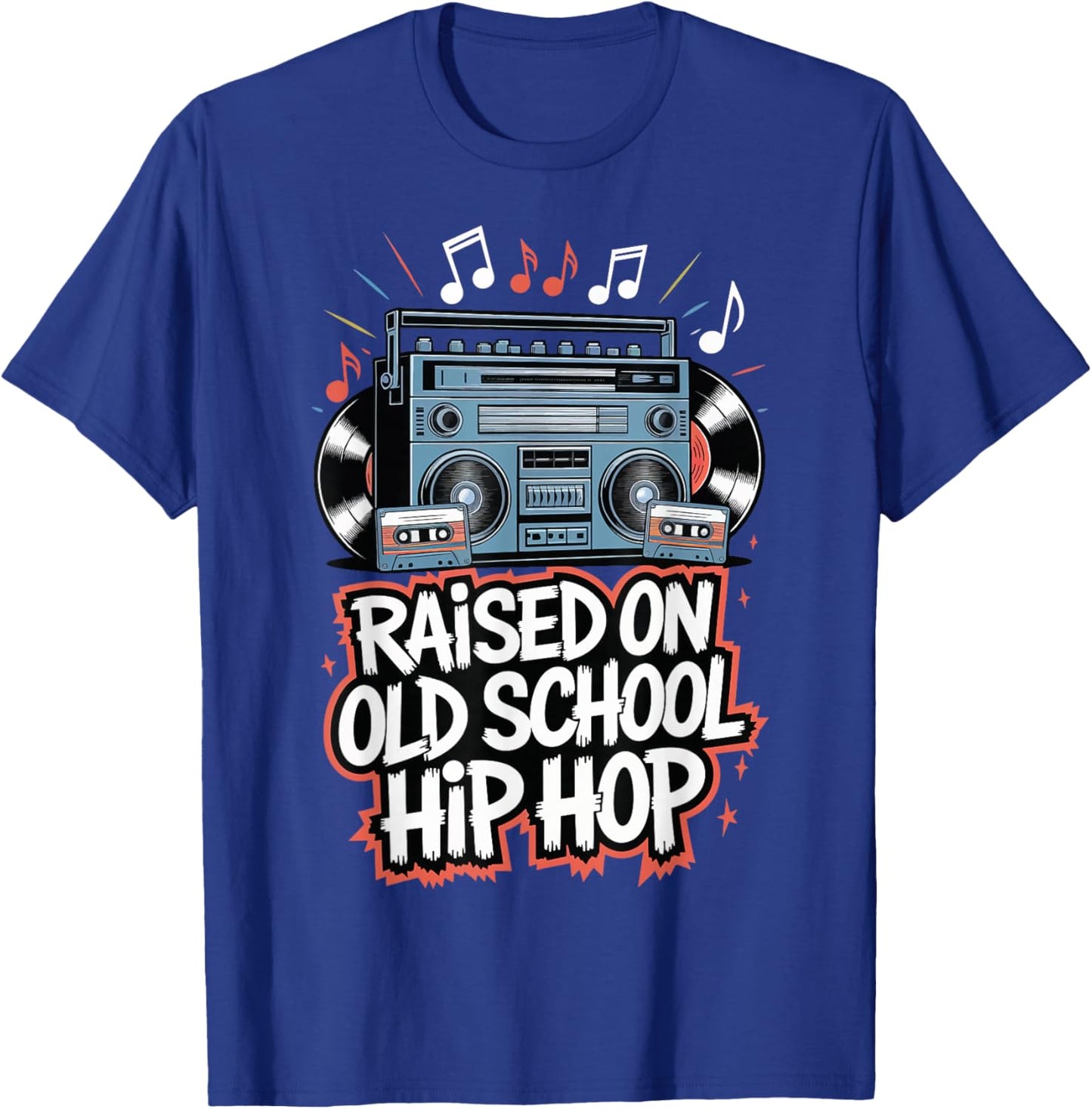 Raised On Old School Hip Hop T-Shirt - T-Shirt | Royal