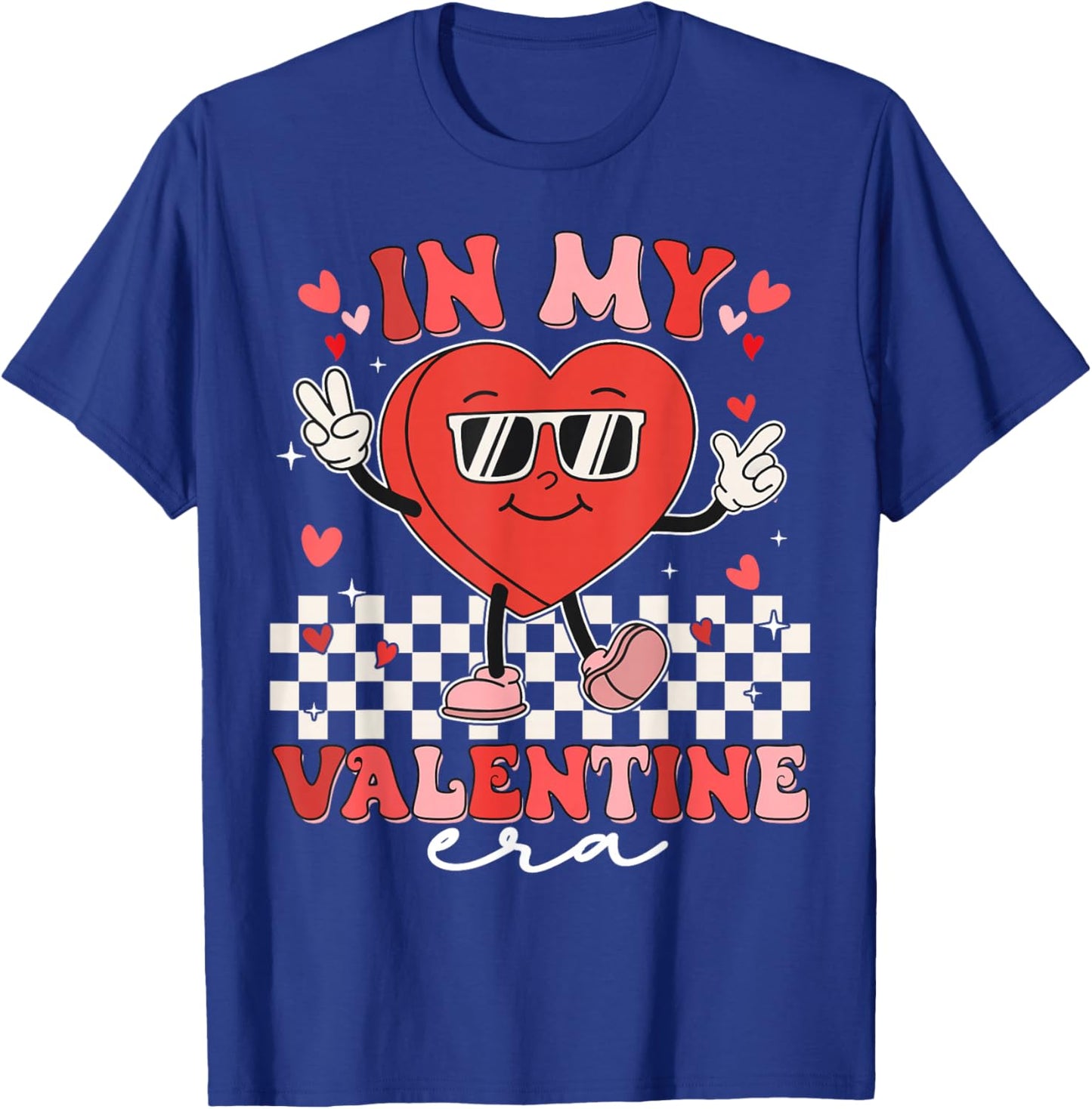 Retro Groovy In My Valentine Era Valentine Day Men Women Kid T-Shirt - T-Shirt | Royal