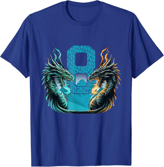 Boy Girl 8 Year Old Birthday Dragon Shirt 8th Birthday T-Shirt - T-Shirt | Royal