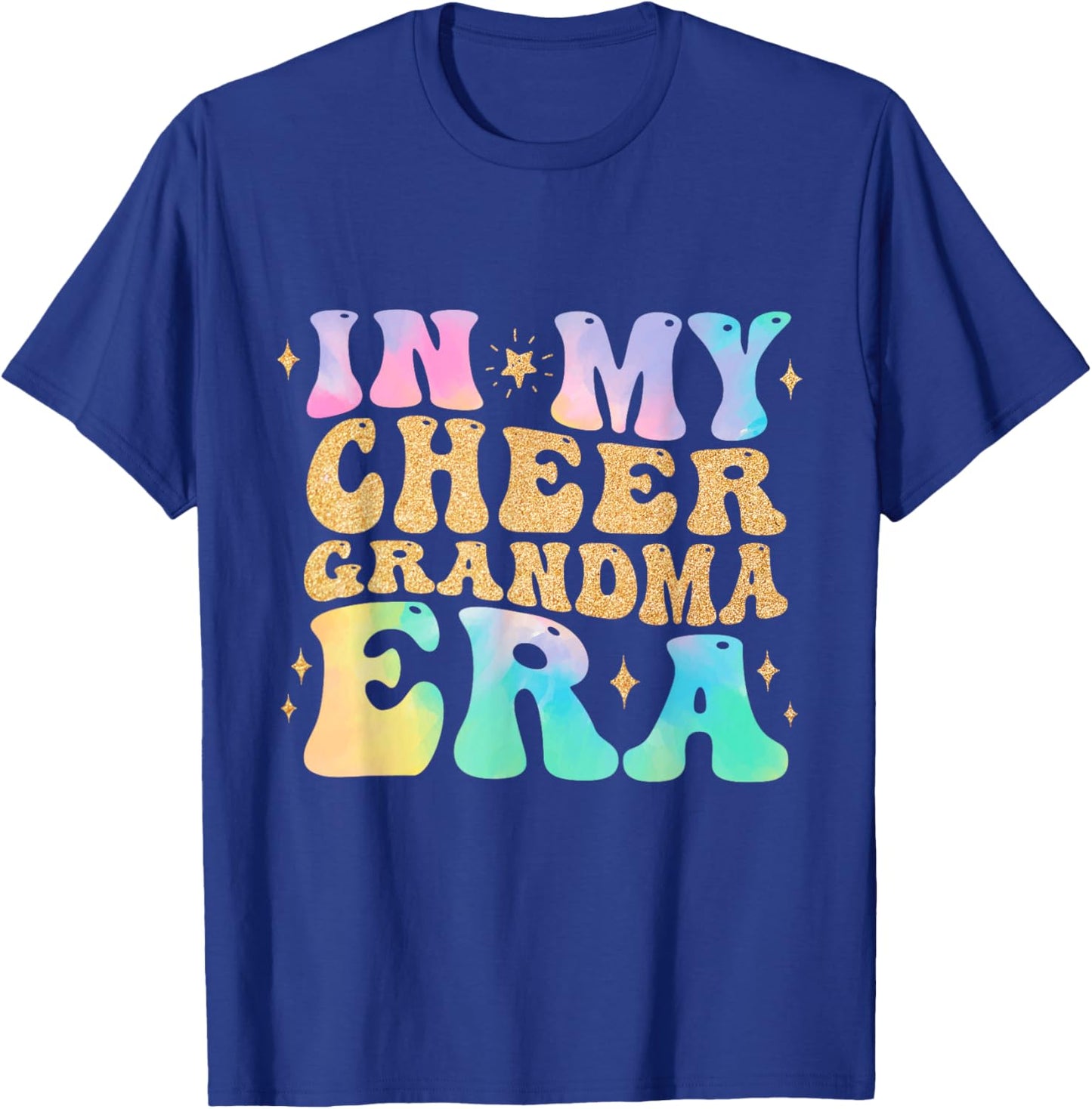 In My Cheer Grandma Era Cheerleading Football Mom Game Day T-Shirt - T-Shirt | Royal