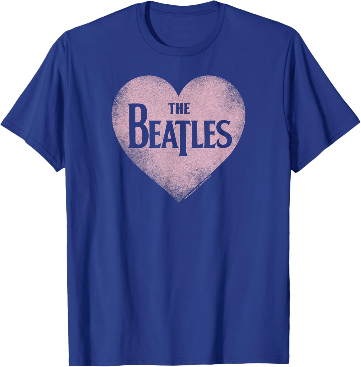 The Beatles - Pink Heart Retro Design T-Shirt - T-Shirt | Royal