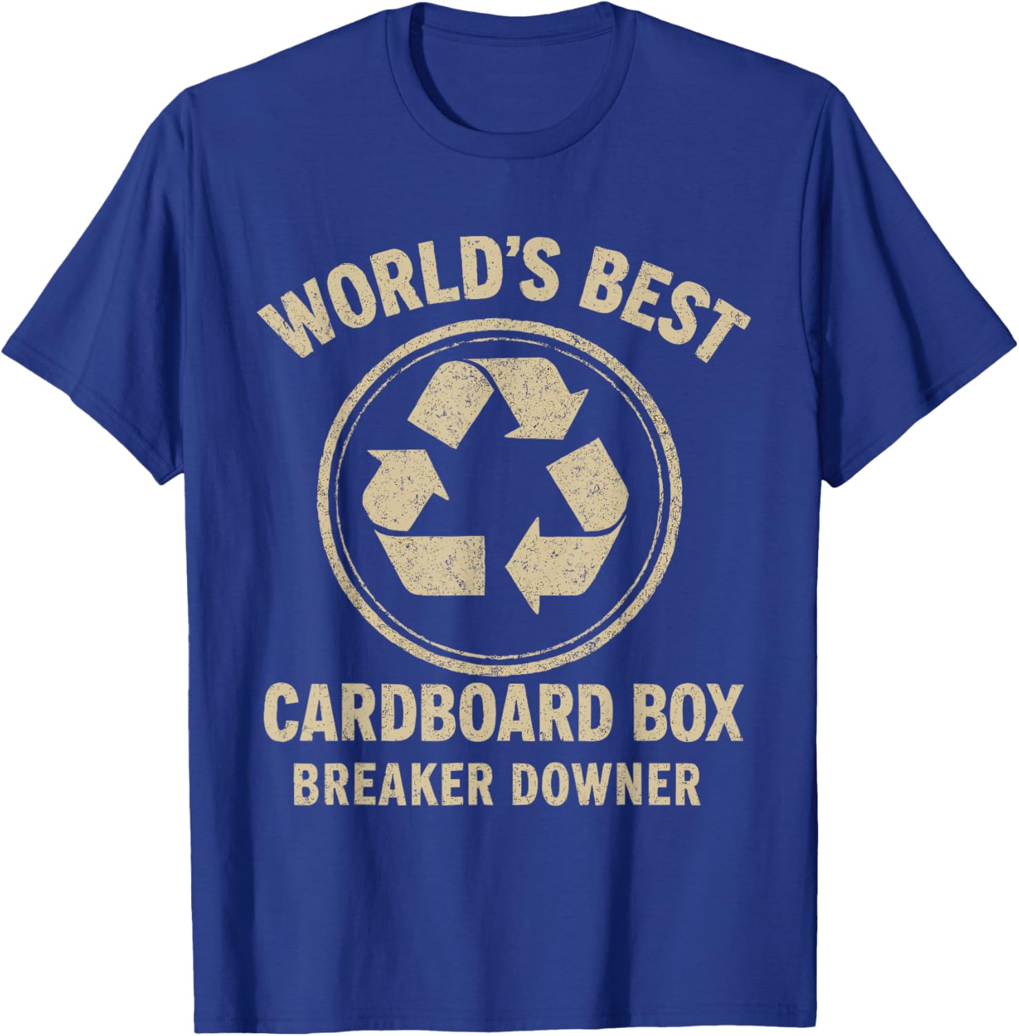 Cardboard Box Breaker. Funny T-Shirt - T-Shirt | Royal