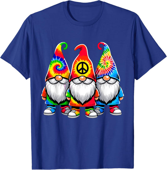 Tie-Dye Gnomes Peace Sign Hippie T-Shirt - T-Shirt | Royal