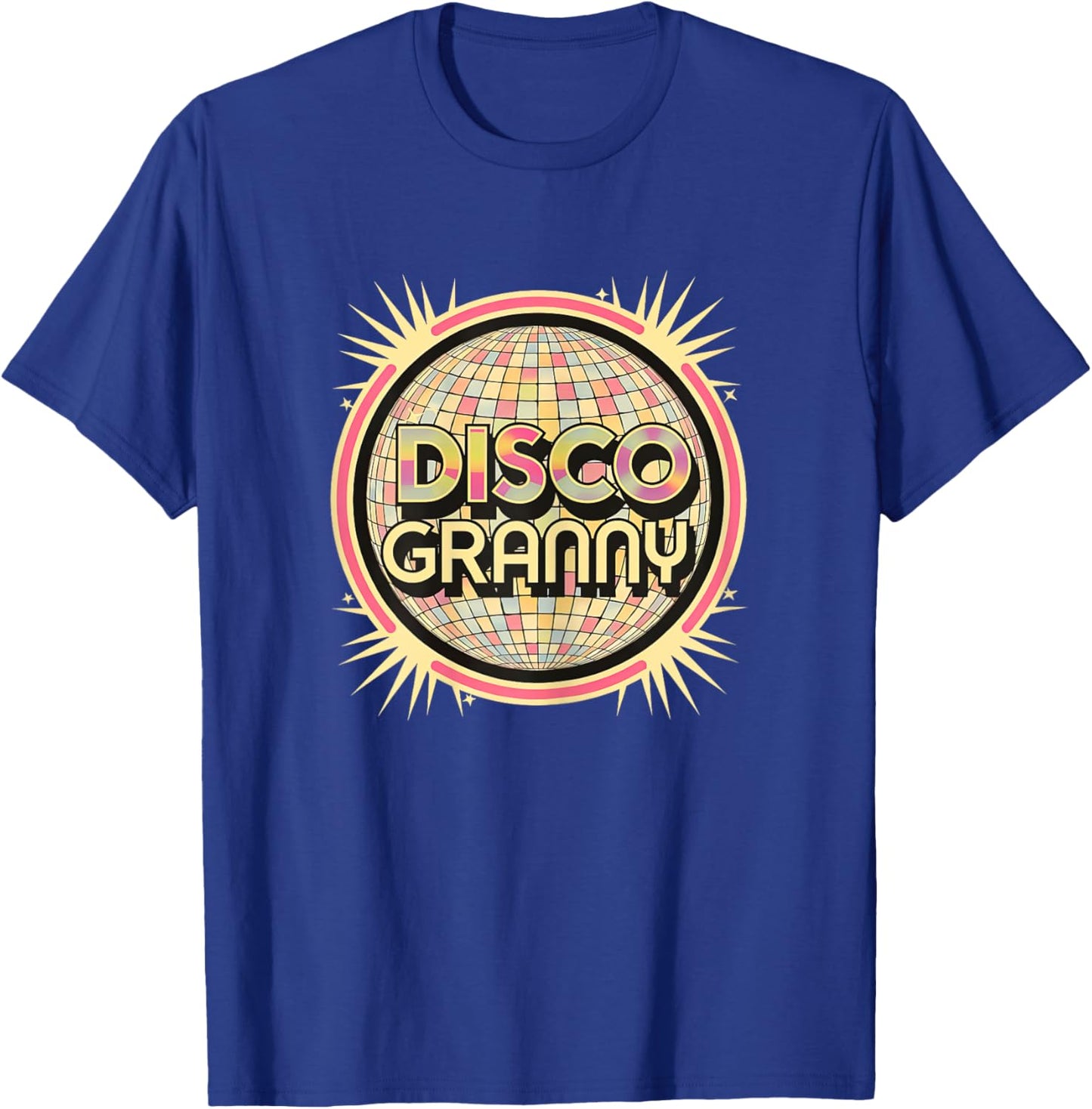 Disco Granny Retro 1970 Soul Music Groovy T-Shirt - T-Shirt | Royal