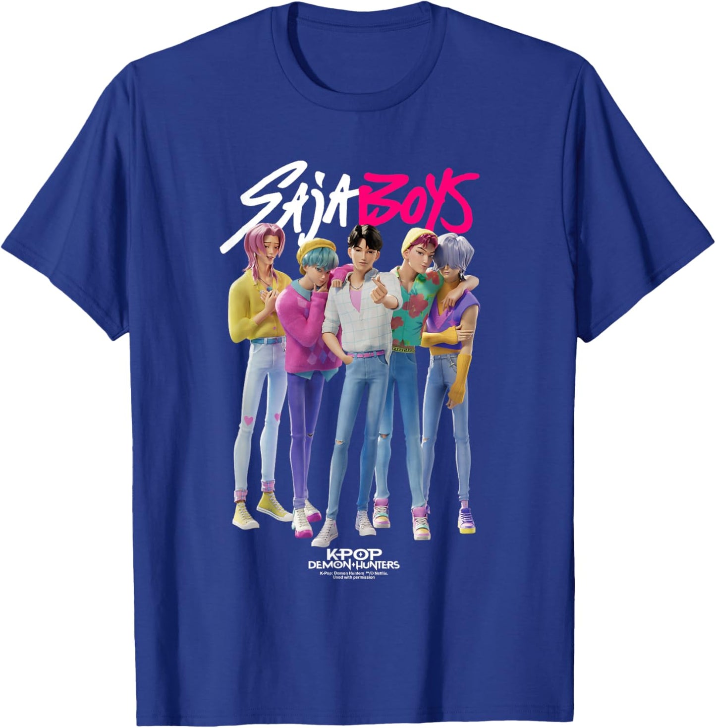 KPop Demon Hunters Saja Boys Boy Band Officially Licensed T-Shirt - T-Shirt | Royal