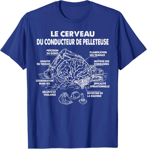 Brain Driver Excavator Gear Excavators T-Shirt - T-Shirt | Royal