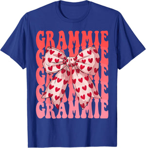 Coquette Bow Grammie Name Aesthetic Women Mothers Day Design T-Shirt - T-Shirt | Royal