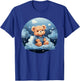 Cute Teddy Bear In Clouds With Stars T-Shirt - T-Shirt | Royal
