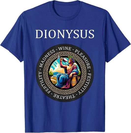 Dionysus Ancient Greek God of Wine and Feasts T-Shirt - T-Shirt | Royal
