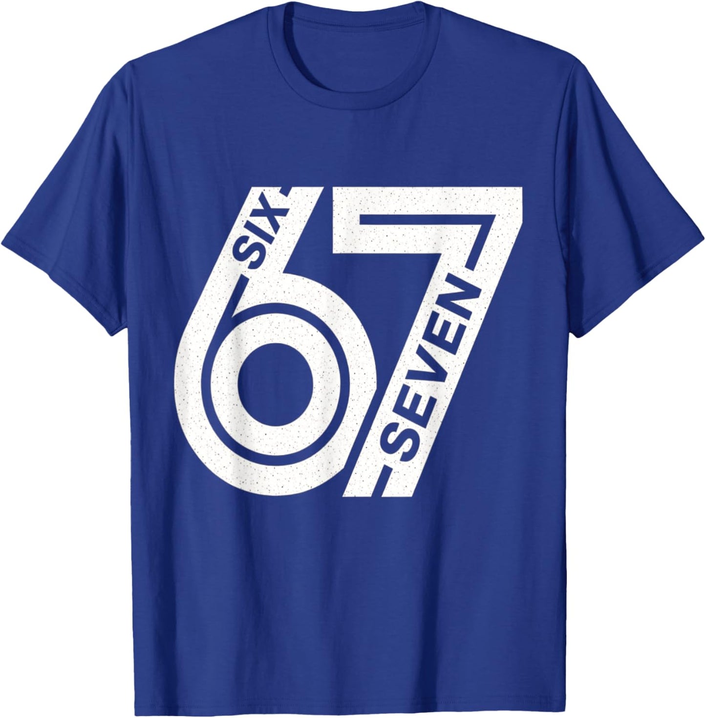Number 67 Six Seven 67th Vintage Sports Style T-Shirt - T-Shirt | Royal