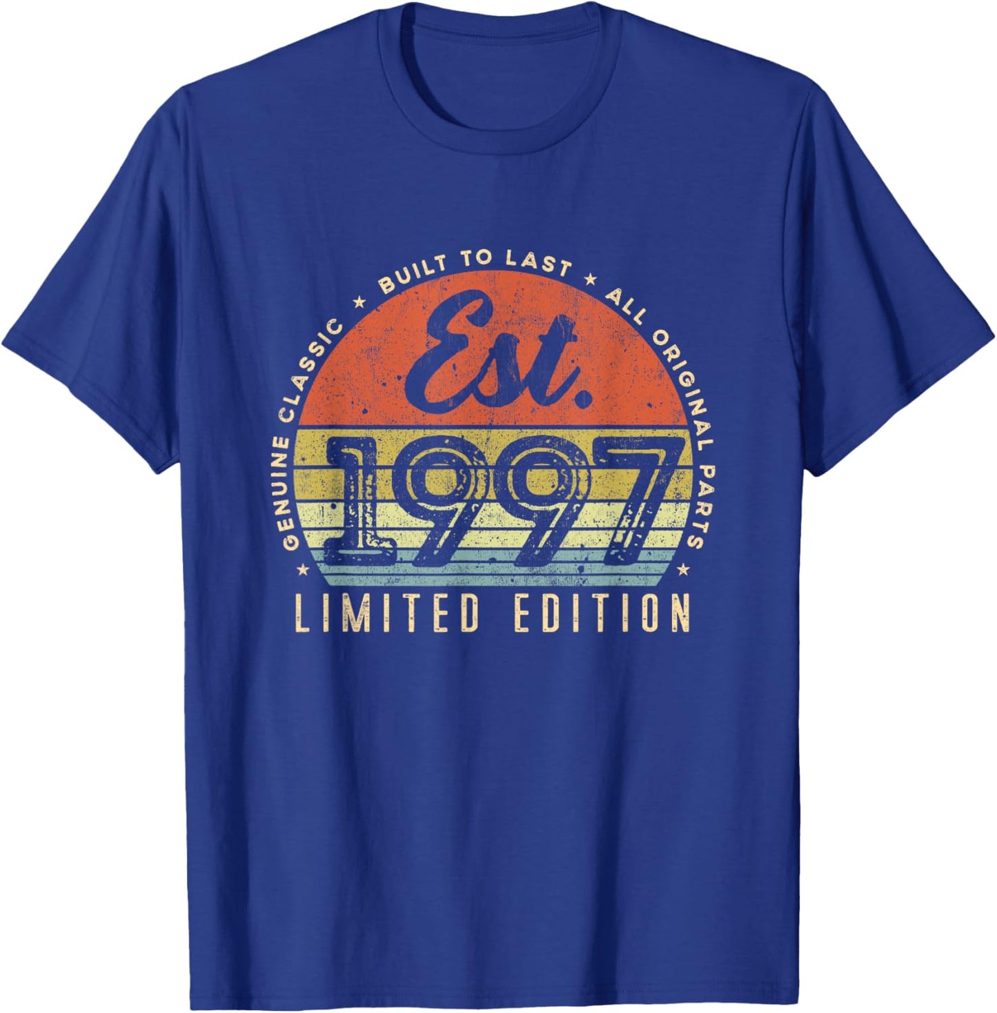 Est 1997 Vintage Edition Classic Born in 1997 Retro Birthday T-Shirt - T-Shirt | Royal