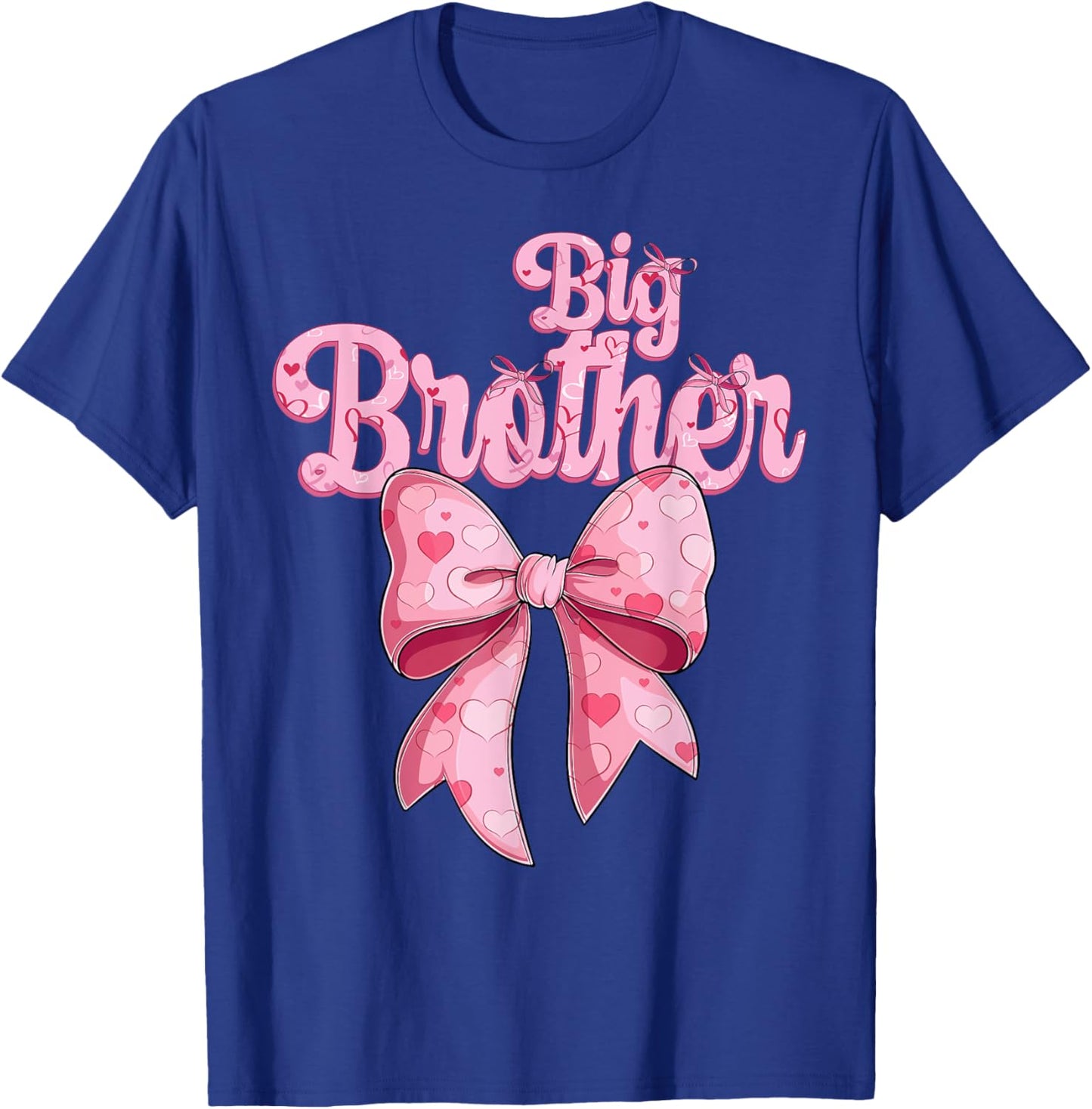 coquette bow family matching Groovy pink Big Brother T-Shirt - T-Shirt | Royal