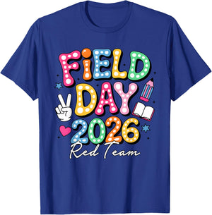 Field Day 2026 Red Team Color Trip Game Teacher Student T-Shirt - T-Shirt | Royal