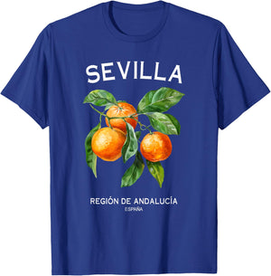 Sevilla Orange Art Spanish Fruit Lover Spain Andalusia T-Shirt - T-Shirt | Royal