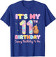 It's My 11th Birthday Cappy Birthday to Me Capybaras Groovy T-Shirt - T-Shirt | Royal
