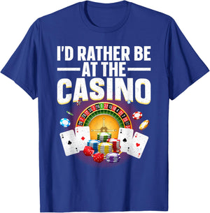 Best Casino Art Women Gambling Casino Player Gambler T-Shirt - T-Shirt | Royal