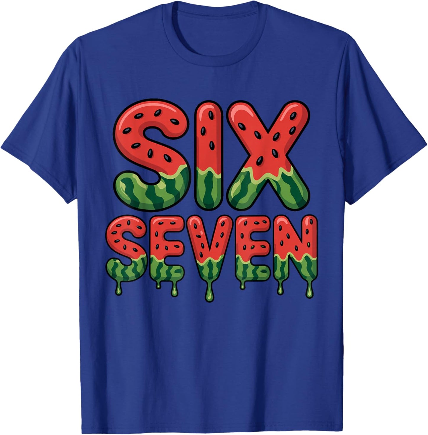 Funny Six Seven Meme 6 7 Shirt Retro T-Shirt - T-Shirt | Royal