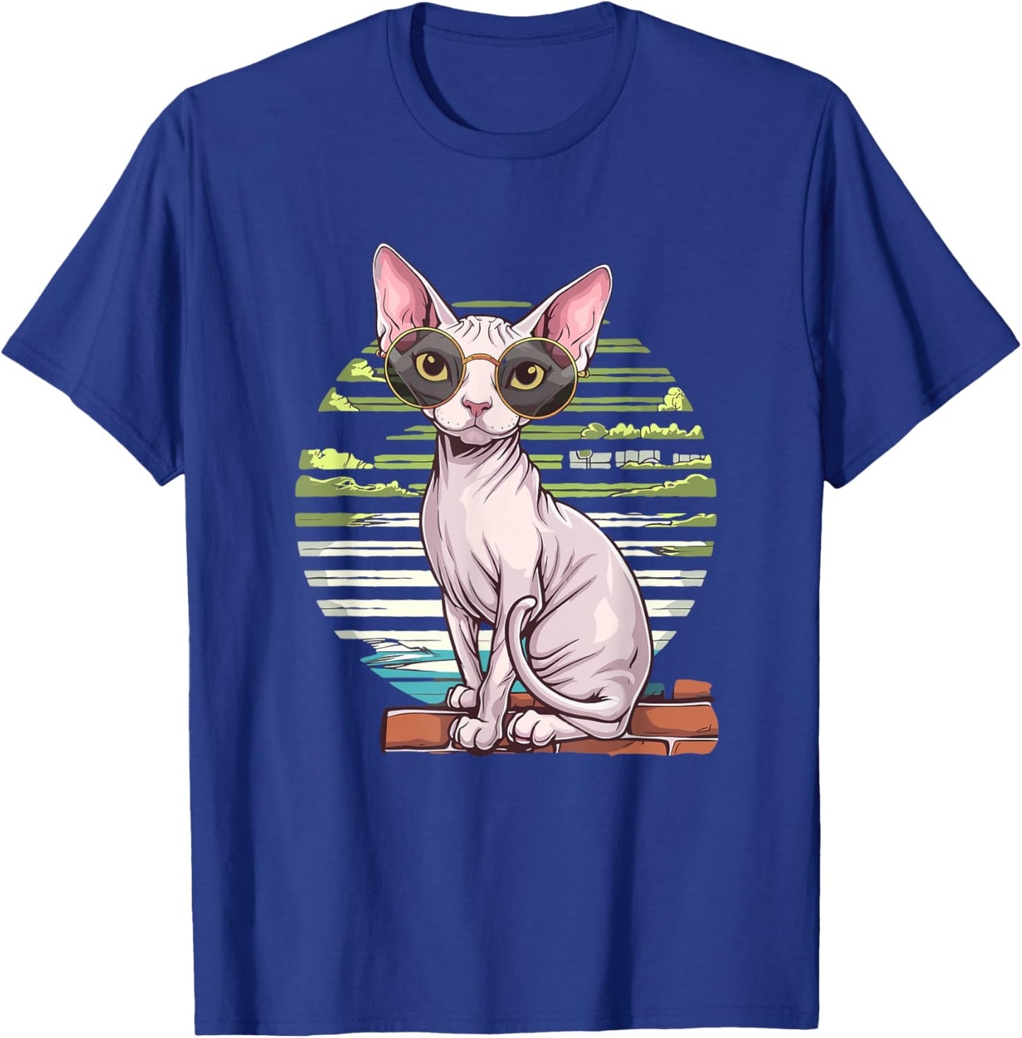 Funny dressed up naked cat costume Men Women T-Shirt - T-Shirt | Royal