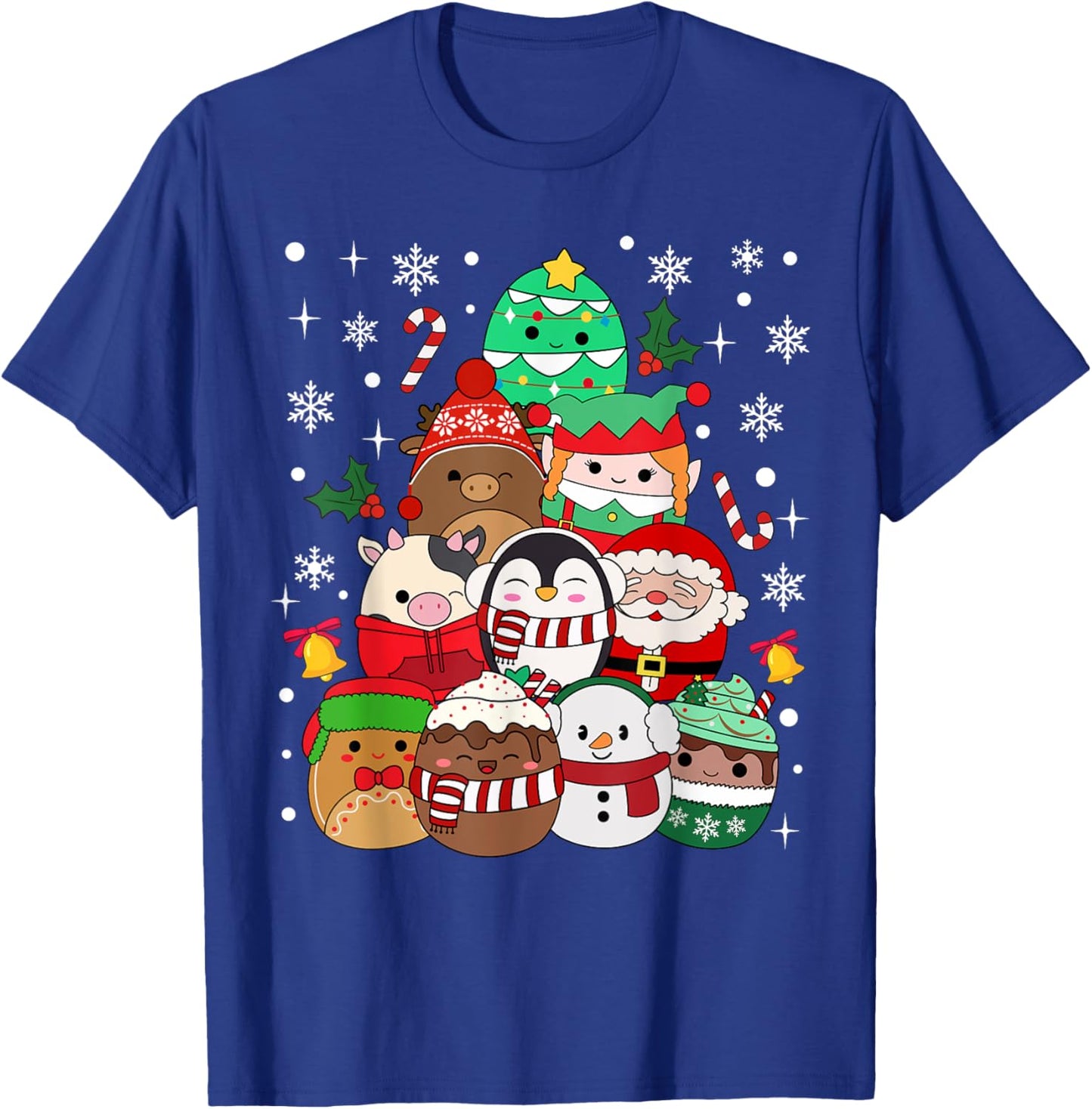 Squish Squad Merry Christmas Great Gifts Cute Kids Family T-Shirt - T-Shirt | Royal