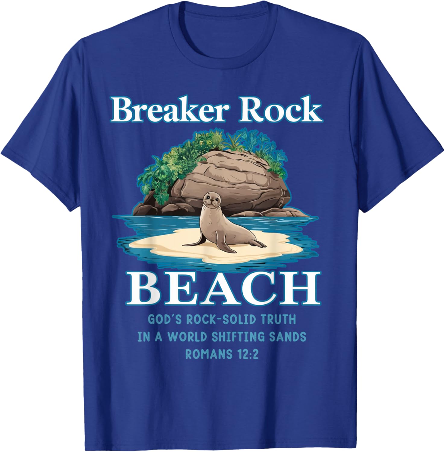 Breaker Rock Beach God's Rock-Solid Truth VBS Christian 2024 T-Shirt - T-Shirt | Royal
