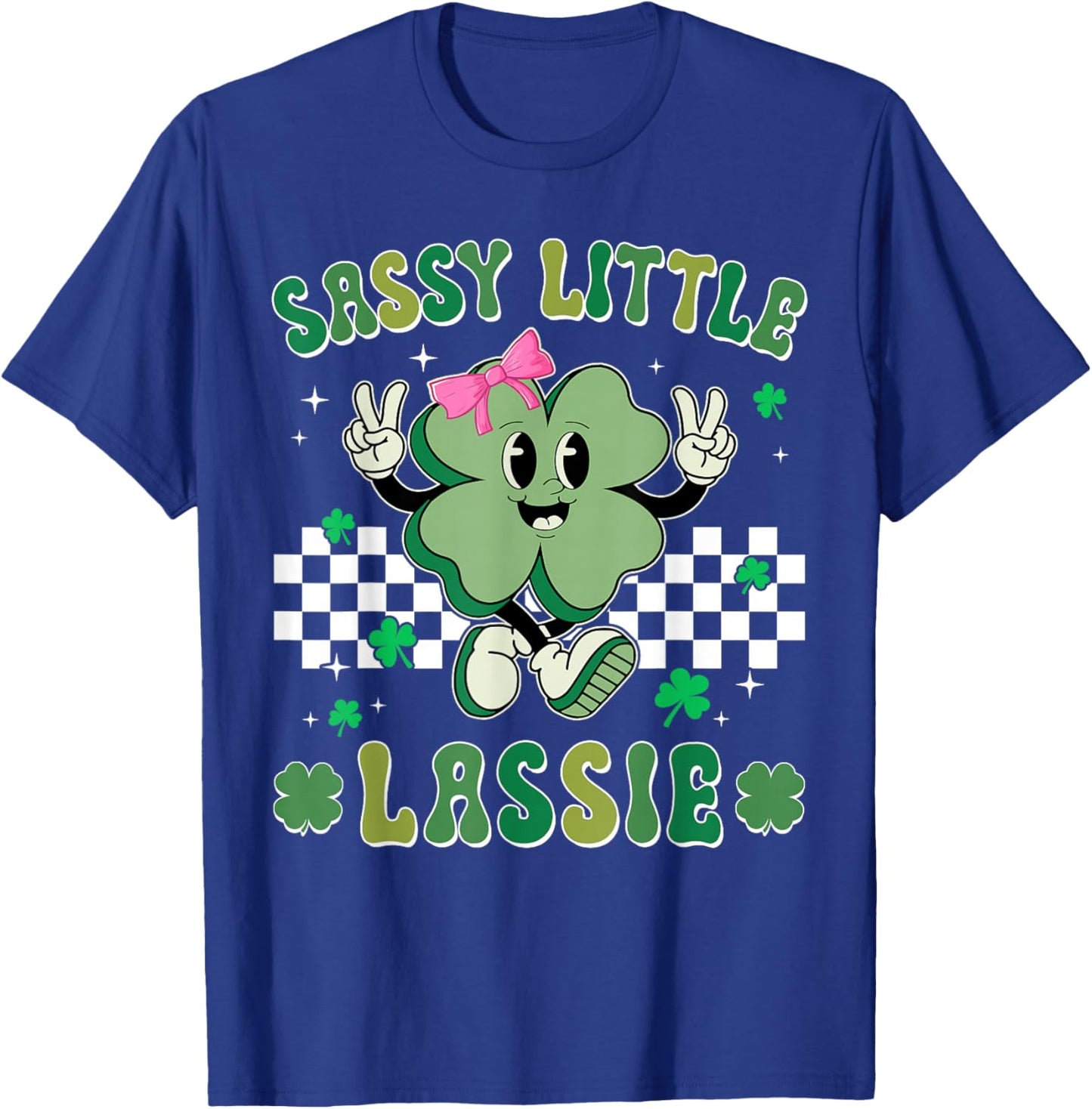 Retro St Patrick's Day Sassy Little Lassie Kid Girls Toddler T-Shirt - T-Shirt | Royal