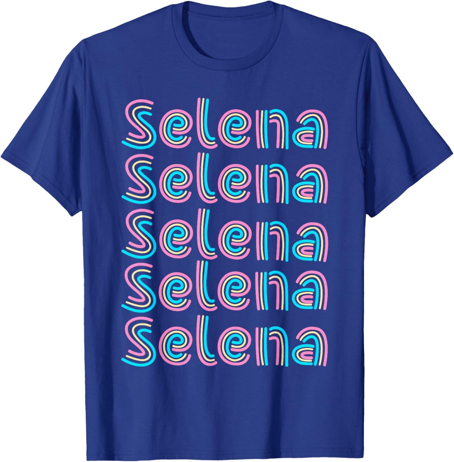 Girl Retro Selena First Name Personalized Candy Vintage kids T-Shirt - T-Shirt | Royal