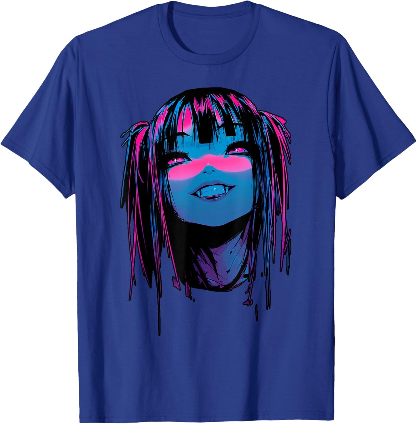 Horror Anime Waifu Girl Japanese Vampire Graphic T-Shirt - T-Shirt | Royal