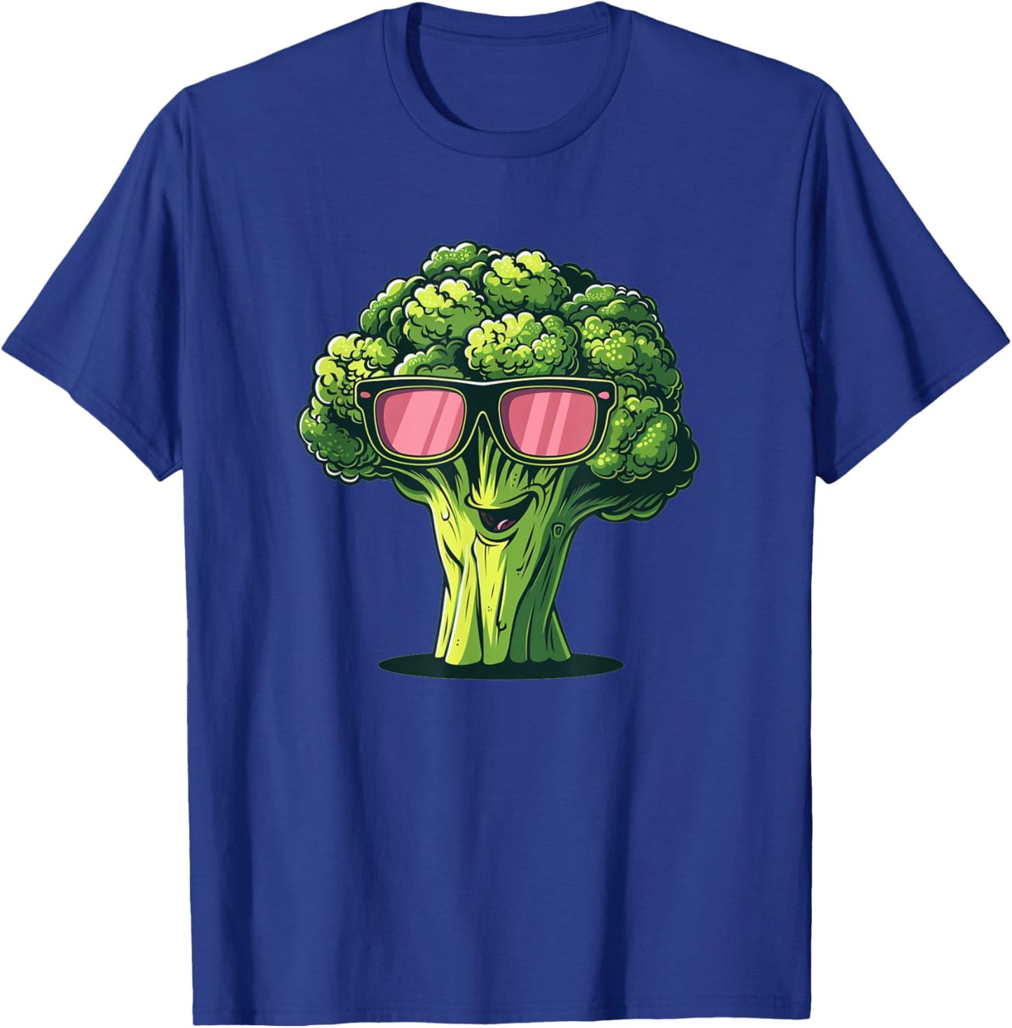 Funny Broccoli Face with Sunglasses Costume T-Shirt - T-Shirt | Royal
