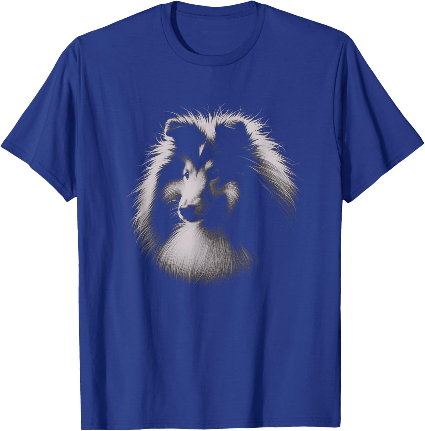 Shetland Sheepdog Drawing Art Design T-Shirt - T-Shirt | Royal