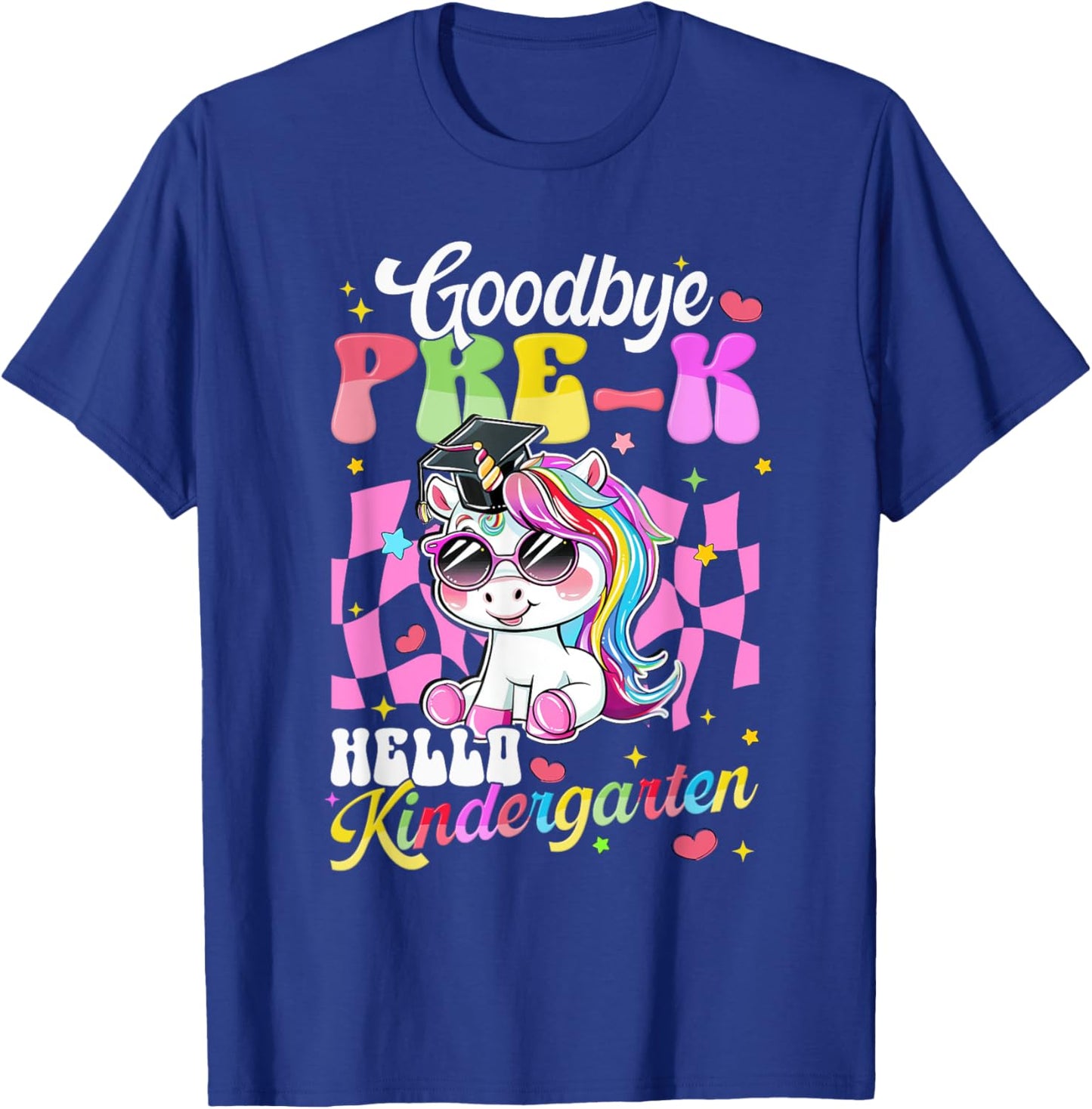 Girls Pre-K Graduation Cute Unicorn Preschool Graduate 2025 T-Shirt - T-Shirt | Royal